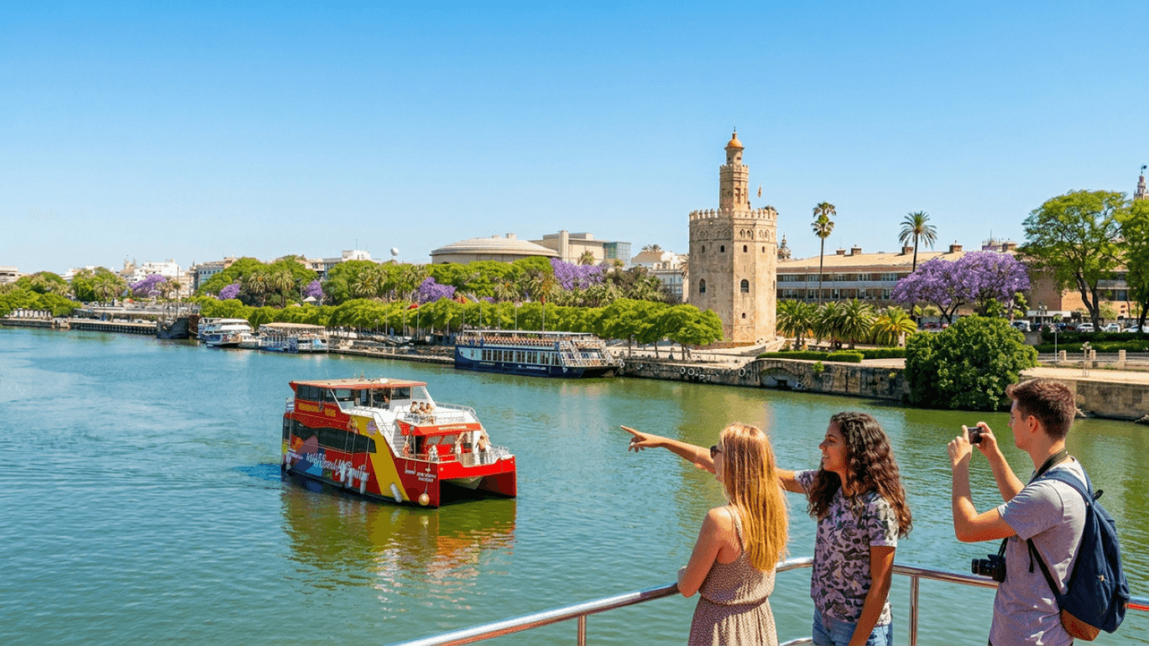 Crucero panorámico por el río en City Sightseeing Sevilla: tour de 1 hora - imagen principal